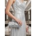 Evening Bag - Pleated Clutch w/ Metal Mesh Accent Bow Flap - Silver - BG-92055S